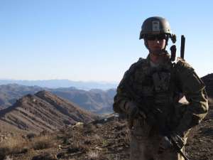 Aaron Fisher on deployment in Afghanistan